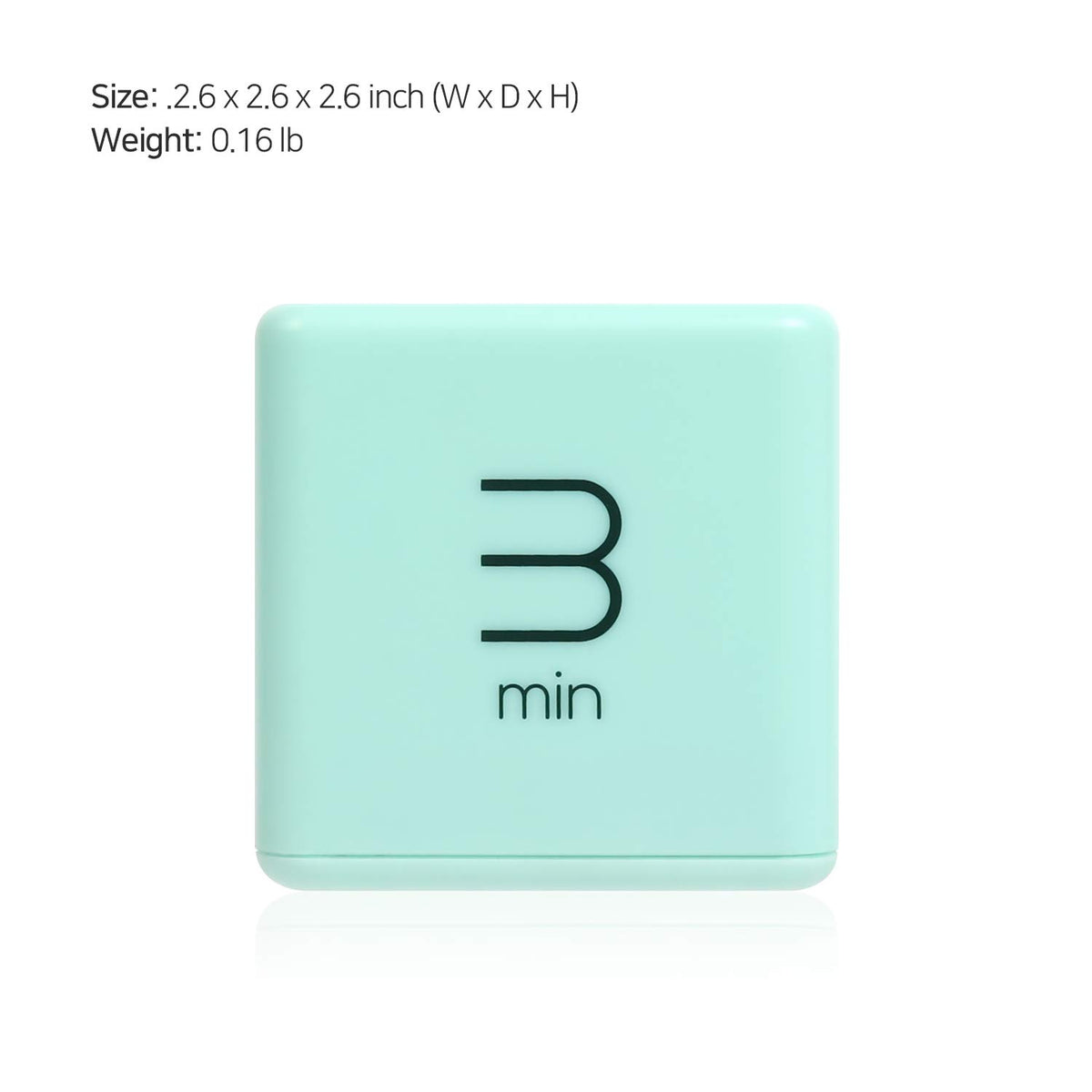 mooas Cube Timer Mint face-up display of 1, 3, 5, 10 minute options