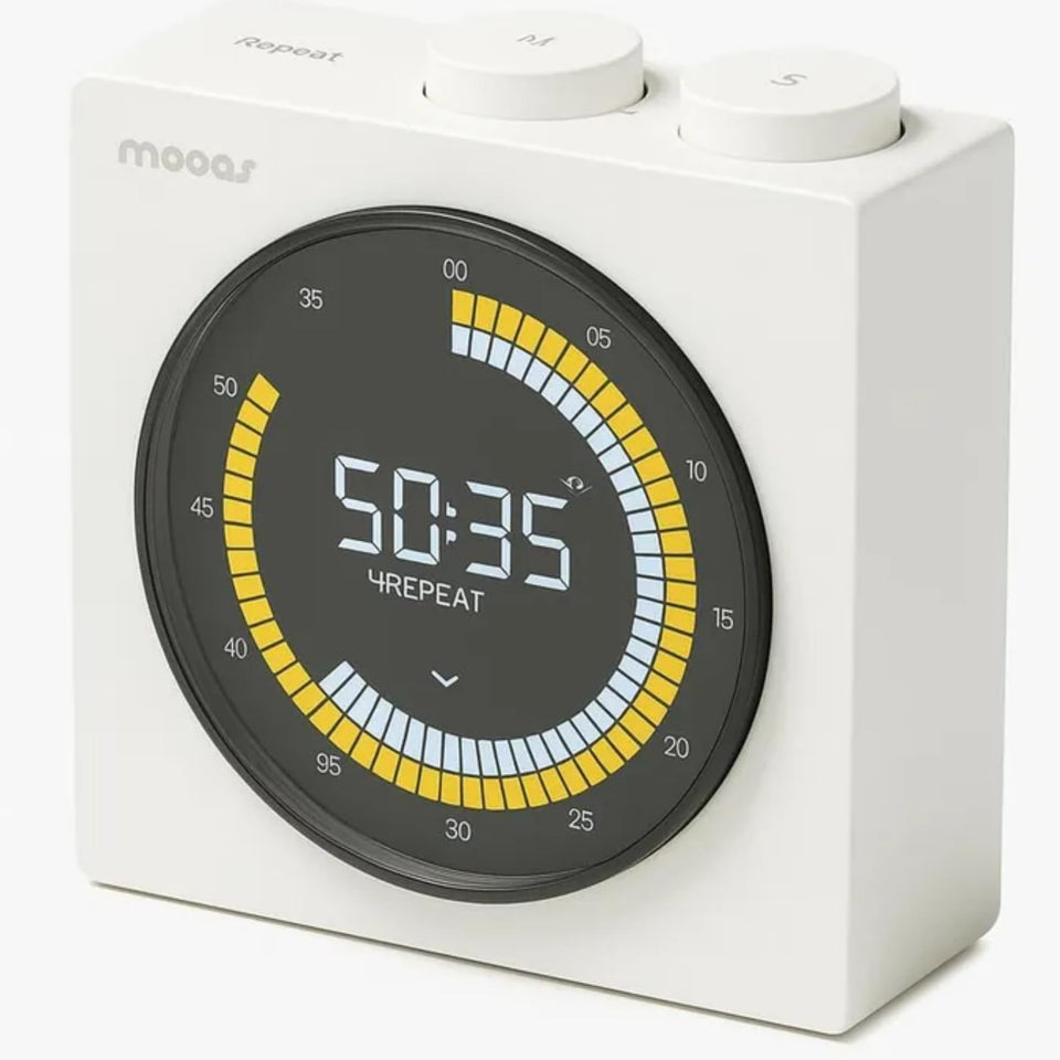 mooas Time Loop timer recharge-ready for classroom focus and reduced waste.