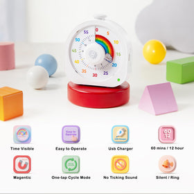 Mooking Visual Timer tabletop stand enables flexible placement.