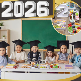 Mooliwe classic white 2026 numbers enhance themed graduation celebrations.