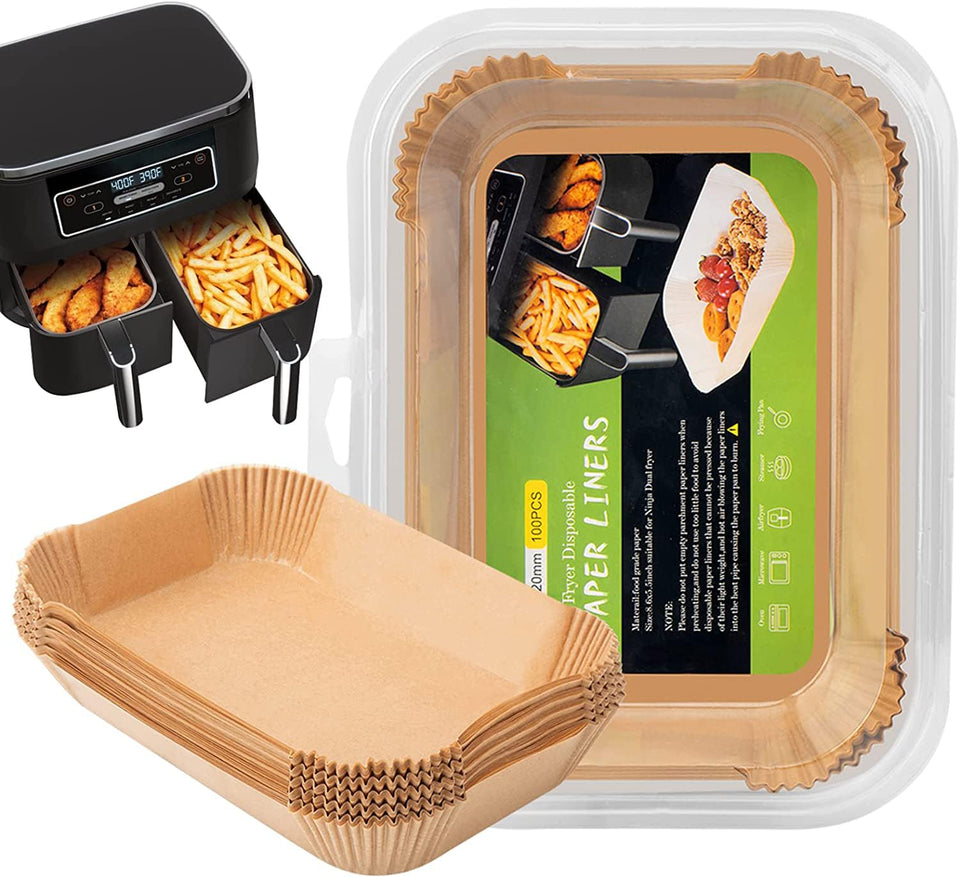 MooManGoo air fryer liner rectangle keeps fryer clean and makes cleanup quick.