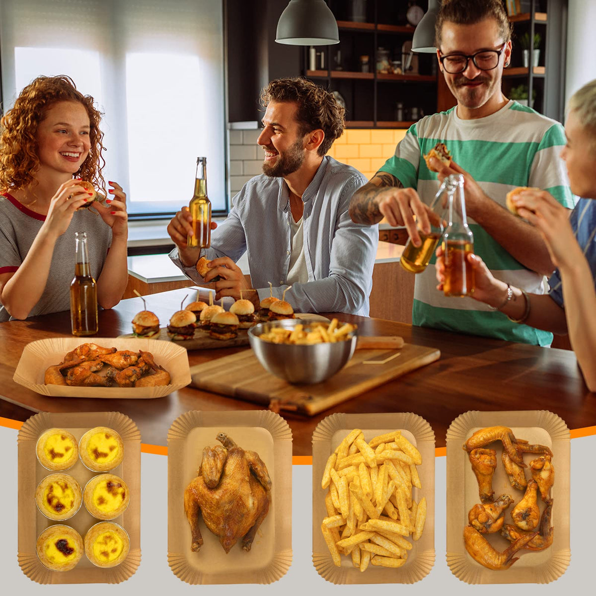 MooManGoo Ninja dual-basket compatible liner fits multiple models for mess-free meals.