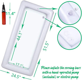 Moon Boat inflatable bar with clear drainage plug for easy cleanup
