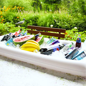 Moon Boat lightweight, portable trays for camping and beach events