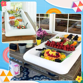 Moon Boat serving trays suited for BBQs, pool parties, picnics, and more