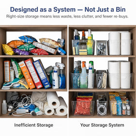 Moonedge nestable storage design bins maximize space by stacking neatly inside the large bin