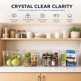 MOONEDGE open bin with sturdy handle provides easy grip and portability.