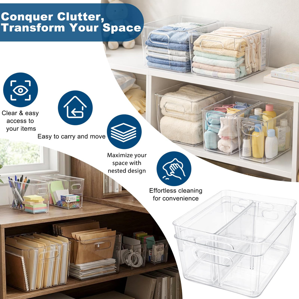 Moonedge bins for pantry or fridge keep items accessible and visible