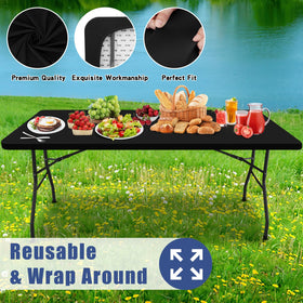 Moosfor machine-washable tablecloth for quick maintenance.