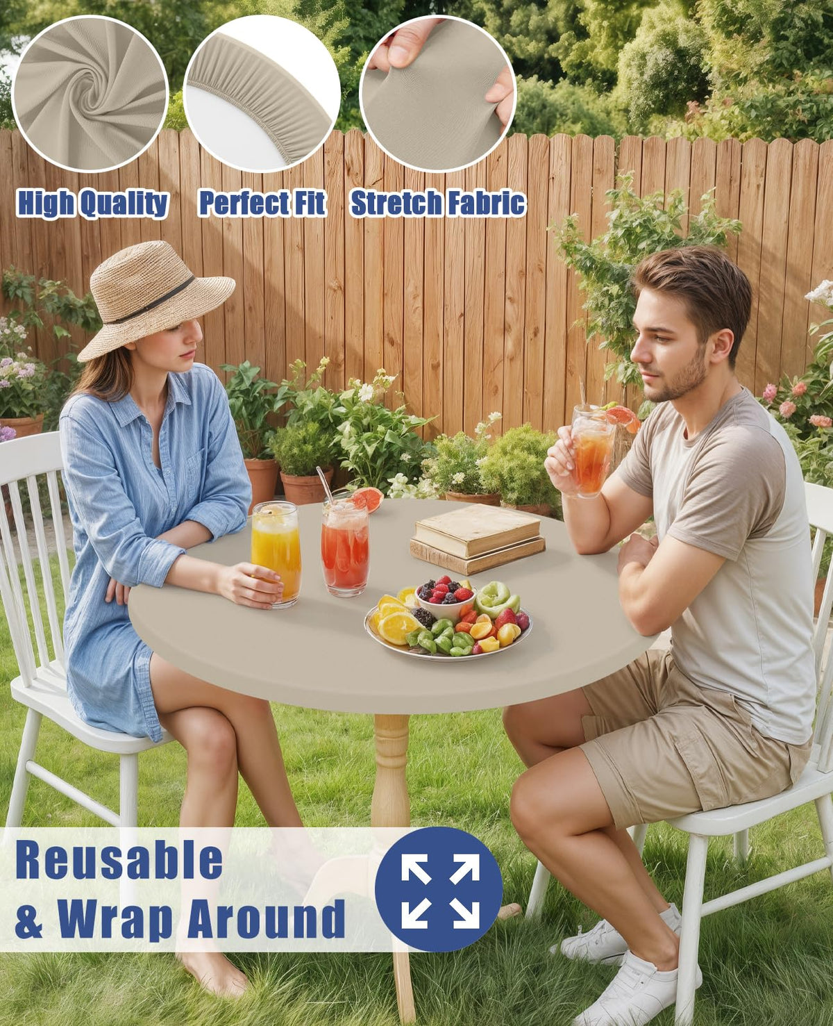 Moosfor picnic outdoor tablecloth suits casual al fresco dining.