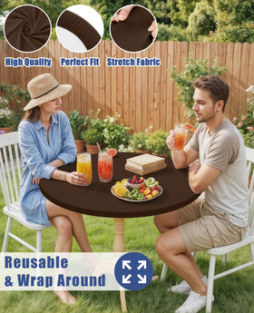 Moosfor elastic-fit cover suits indoor and outdoor tables for versatile use.