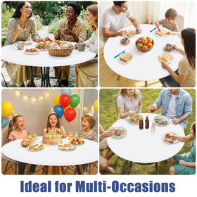 Durable stitching supports repeated use of Moosfor tablecloth.