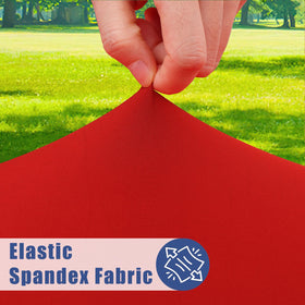 Moosfor round tablecloth close-up of elastic edge ensuring secure wrap.