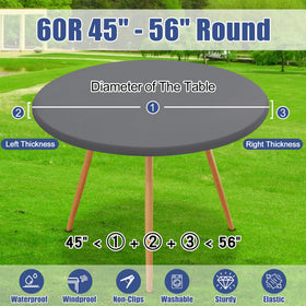 Moosfor round spandex tablecloth offers reusable exquisite finish.