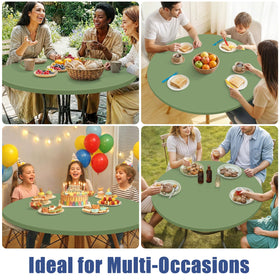 Moosfor stretch-material adapts to different table sizes.