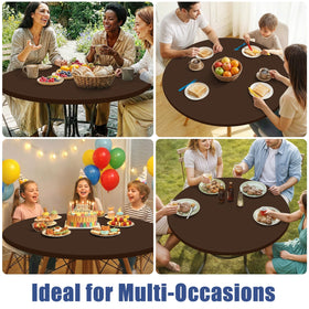 Moosfor round tablecloth suits indoor parties and outdoor camping.