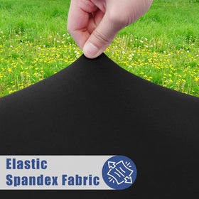Moosfor round spandex tablecloth wrap-around edge ensures easy setup.