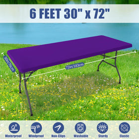 Moosfor 2-pack tablecloths provide reusable, cost-efficient party covers.