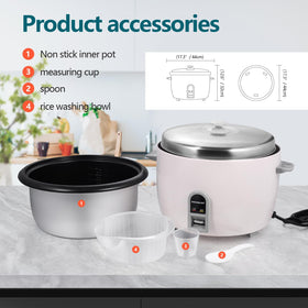 Moosum rice cooker non-stick inner pot for residue-free cooking.