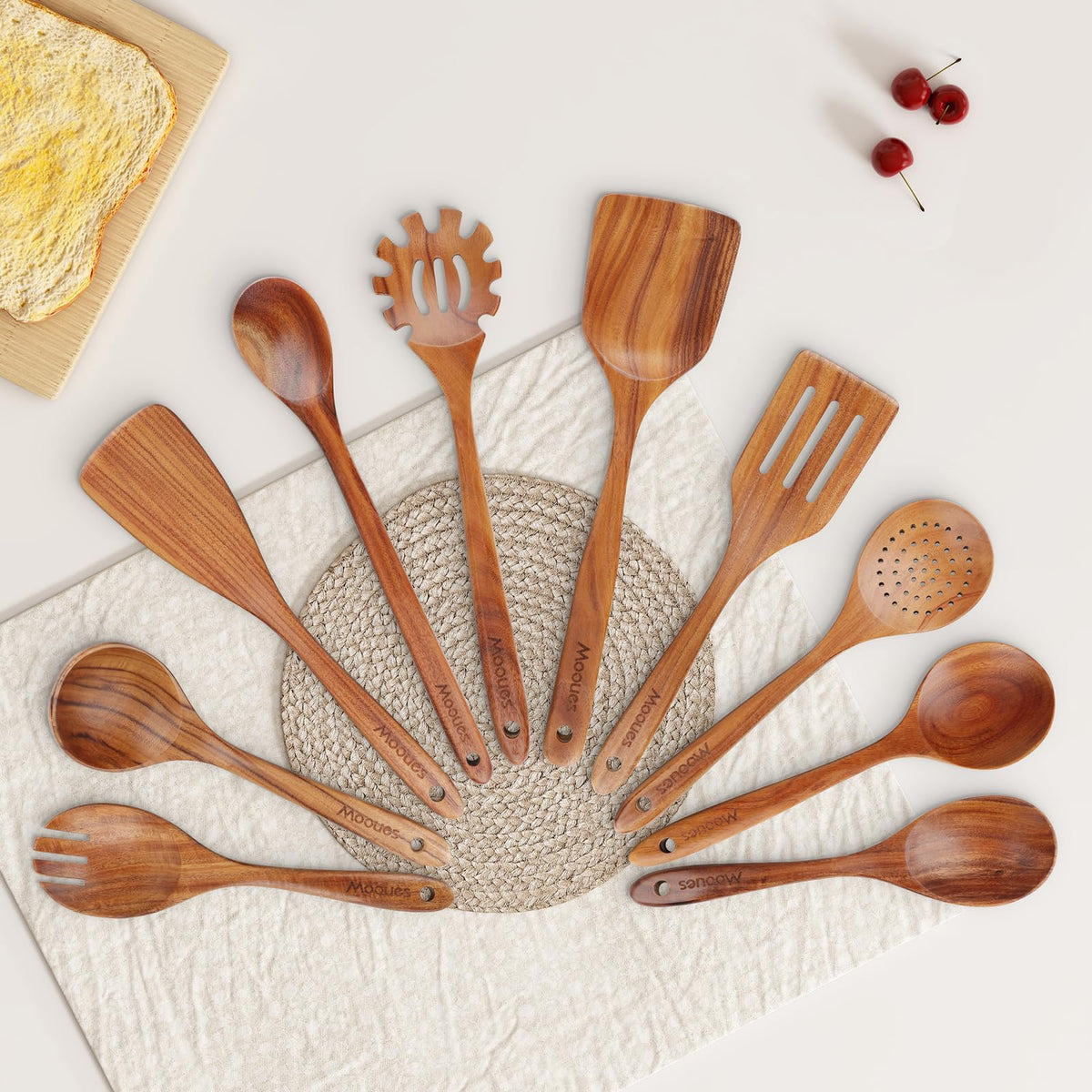Mooues comfortable-grip spoons designed for effortless daily stirring