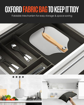 Mooues lightweight aluminum pizza peel for smooth dough transfer.