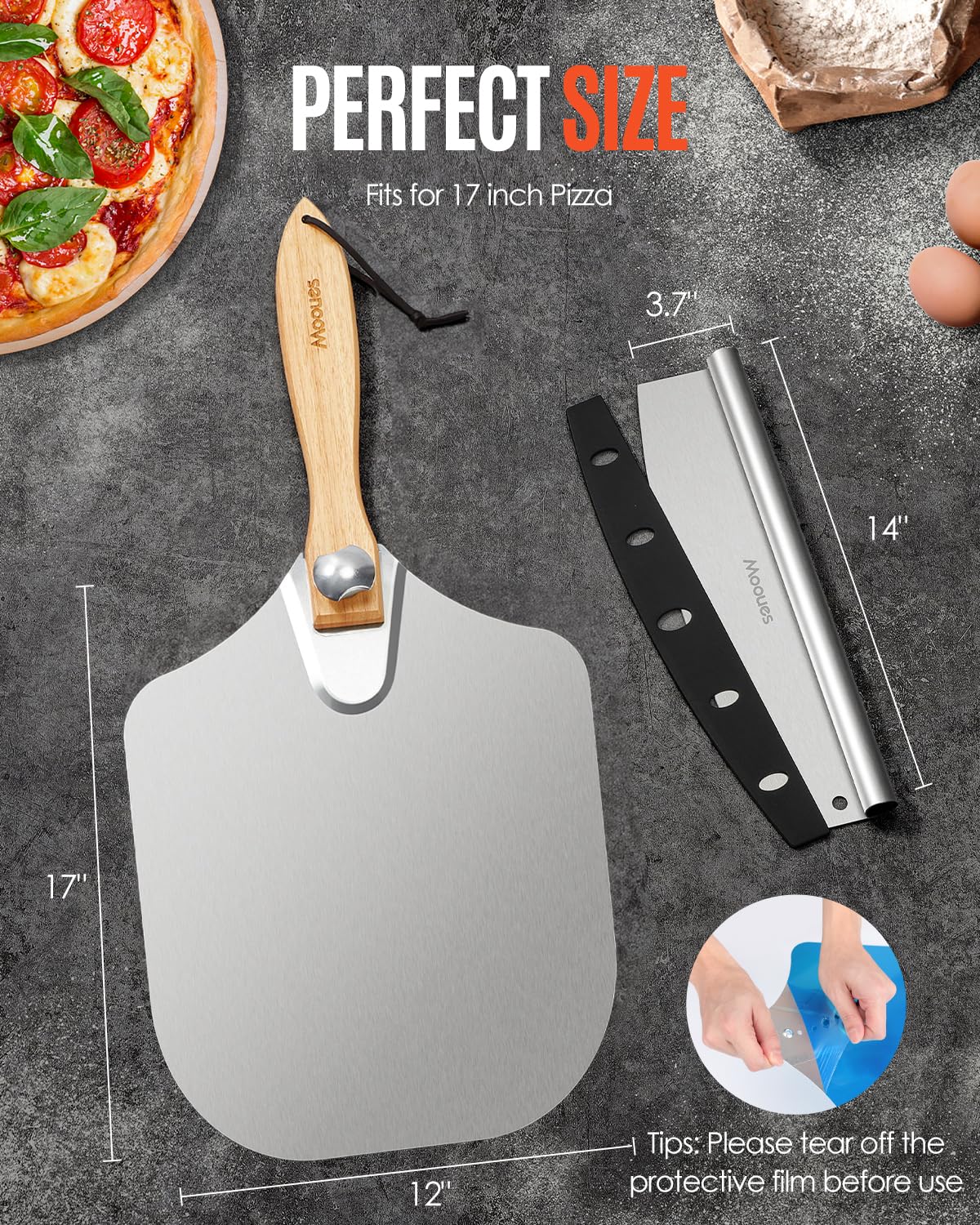 Mooues rocker cutter with cover enables quick, clean slices