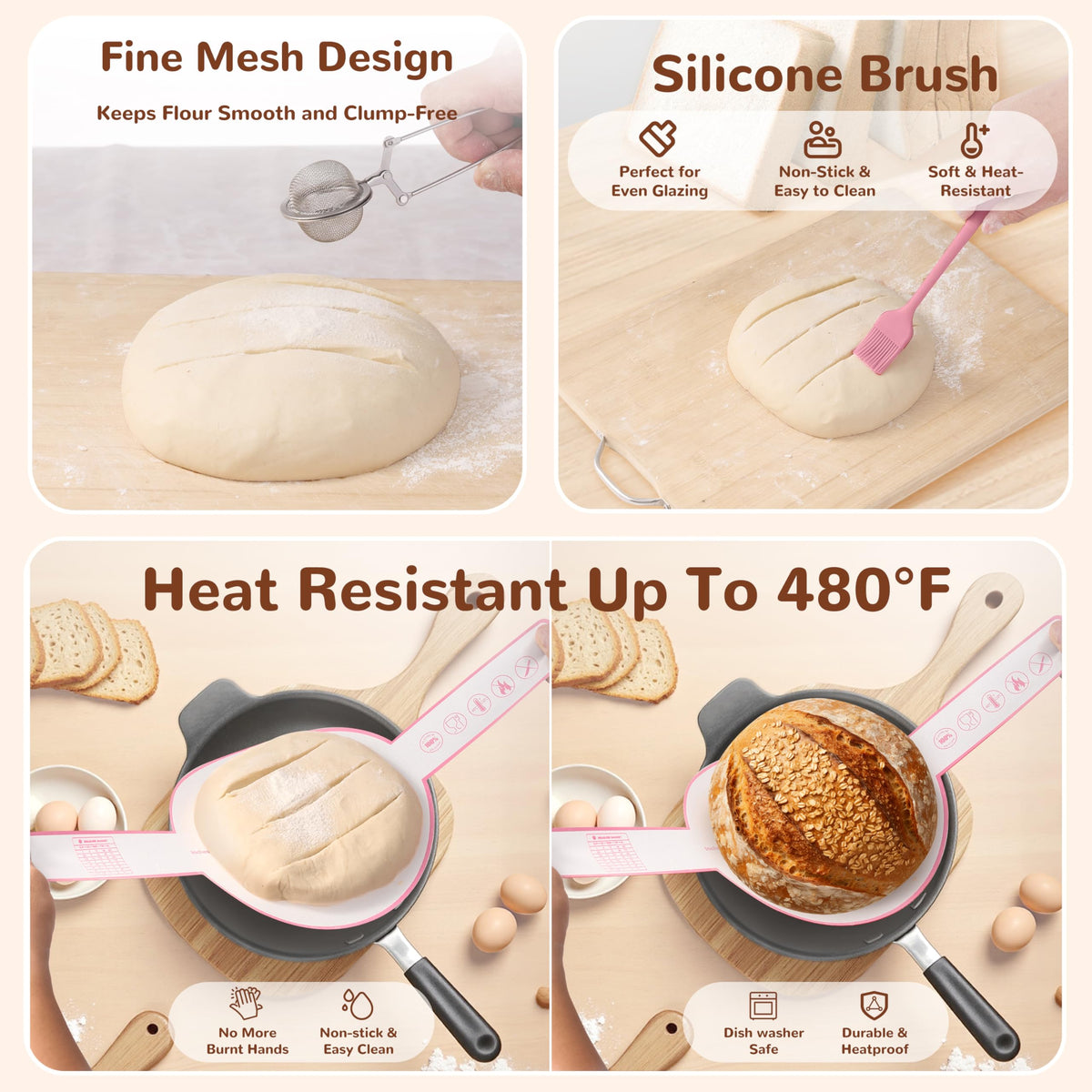 Moozetiz creative bread stencils for decorative loaves