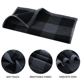 Mordimy 100% cotton waffle towel close-up highlighting absorbency and plush feel