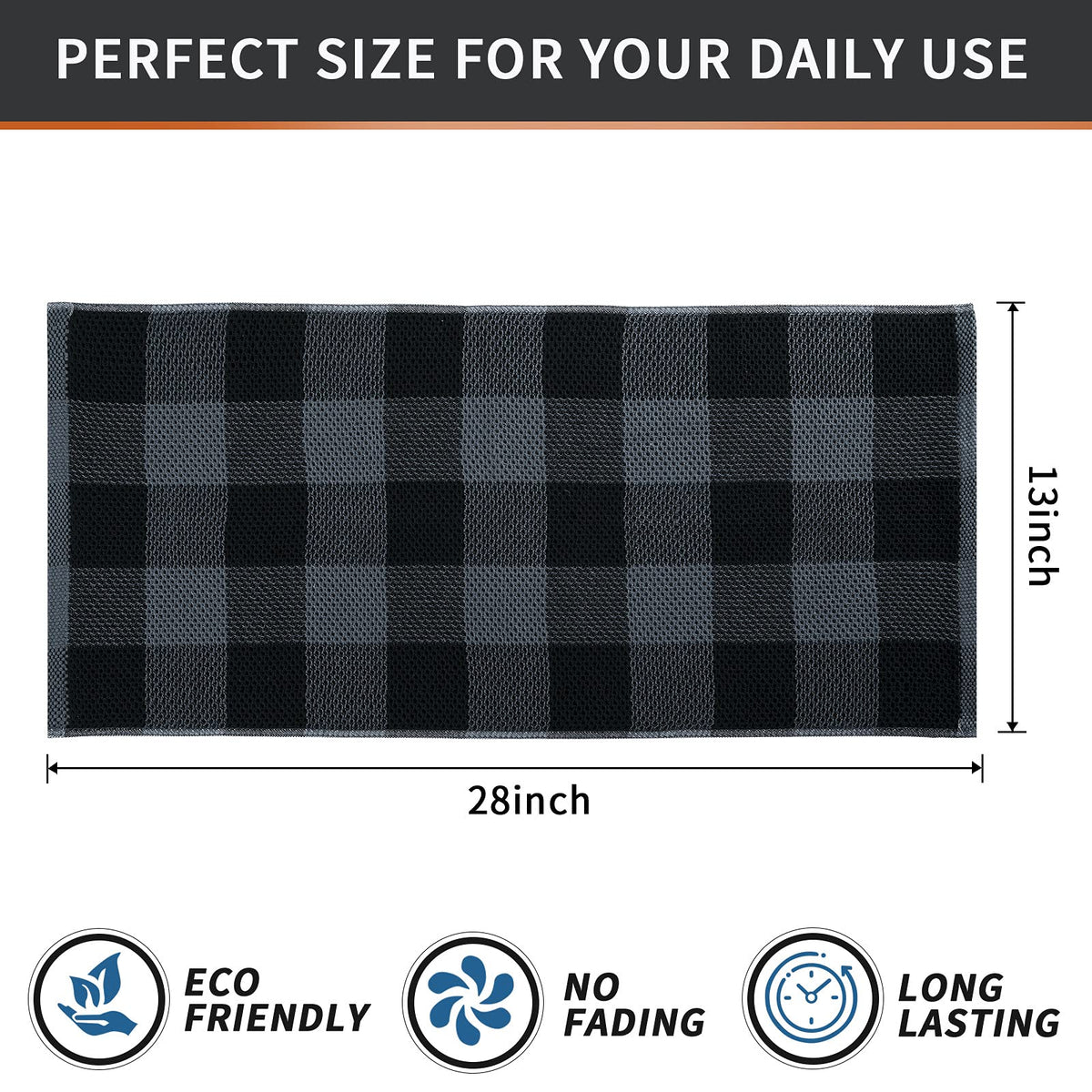 Mordimy buffalo-check design in kitchen, adding style while wiping spills