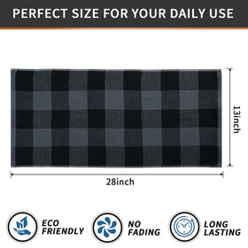 Mordimy buffalo-check design in kitchen, adding style while wiping spills