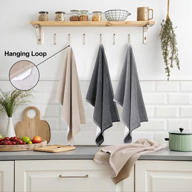 Mordimy Premium Kitchen Towels 6-pack in varied colors for coordinated kitchens