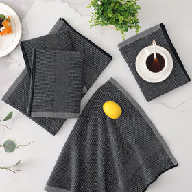 Mordimy Premium Kitchen Towels care instructions image, machine wash friendly.