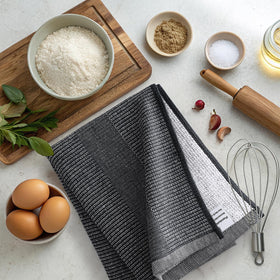 Mordimy Premium Kitchen Towels dimension 18x28 showing large size for drying.