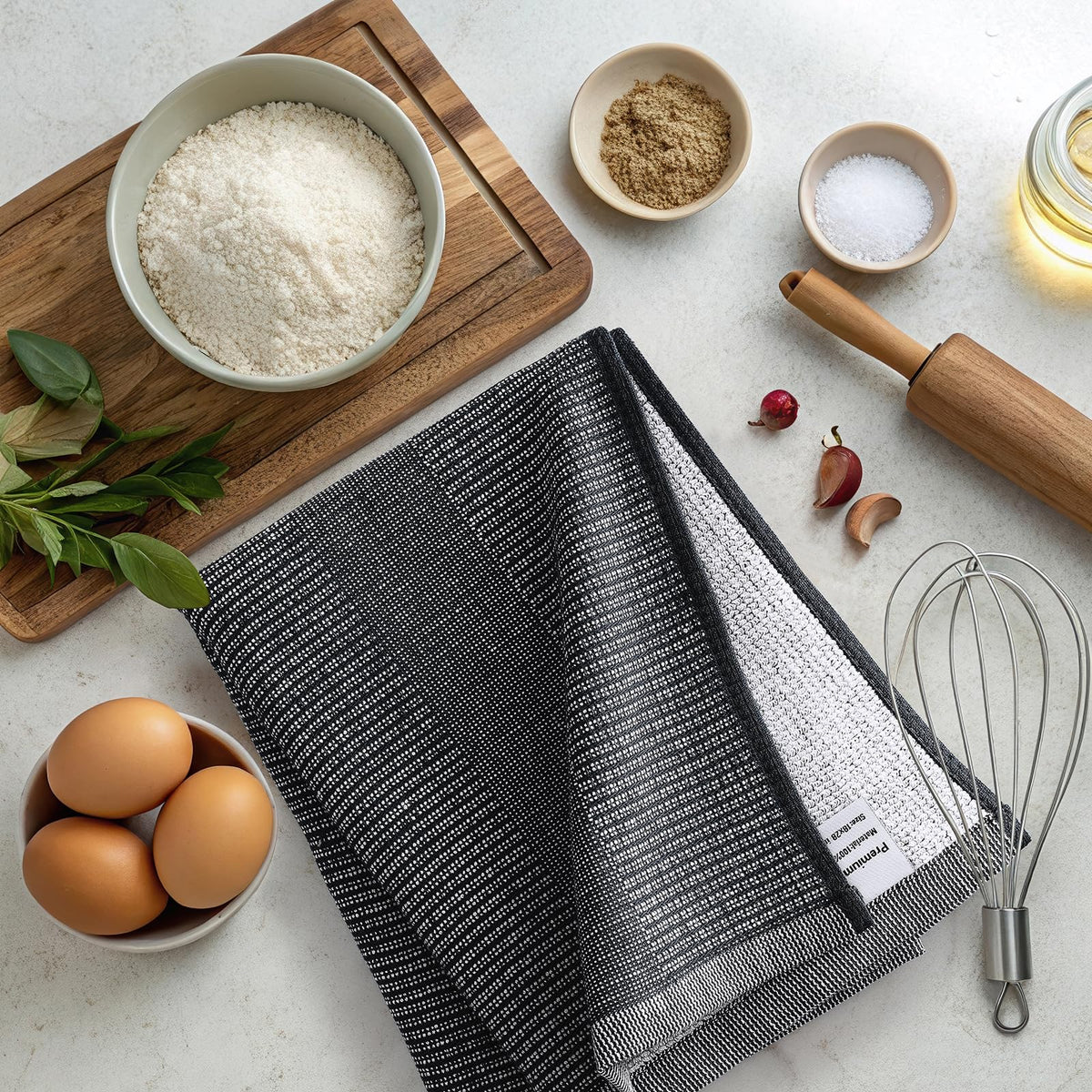 Mordimy Premium Kitchen Towels provide dish-scrub power for stubborn grime