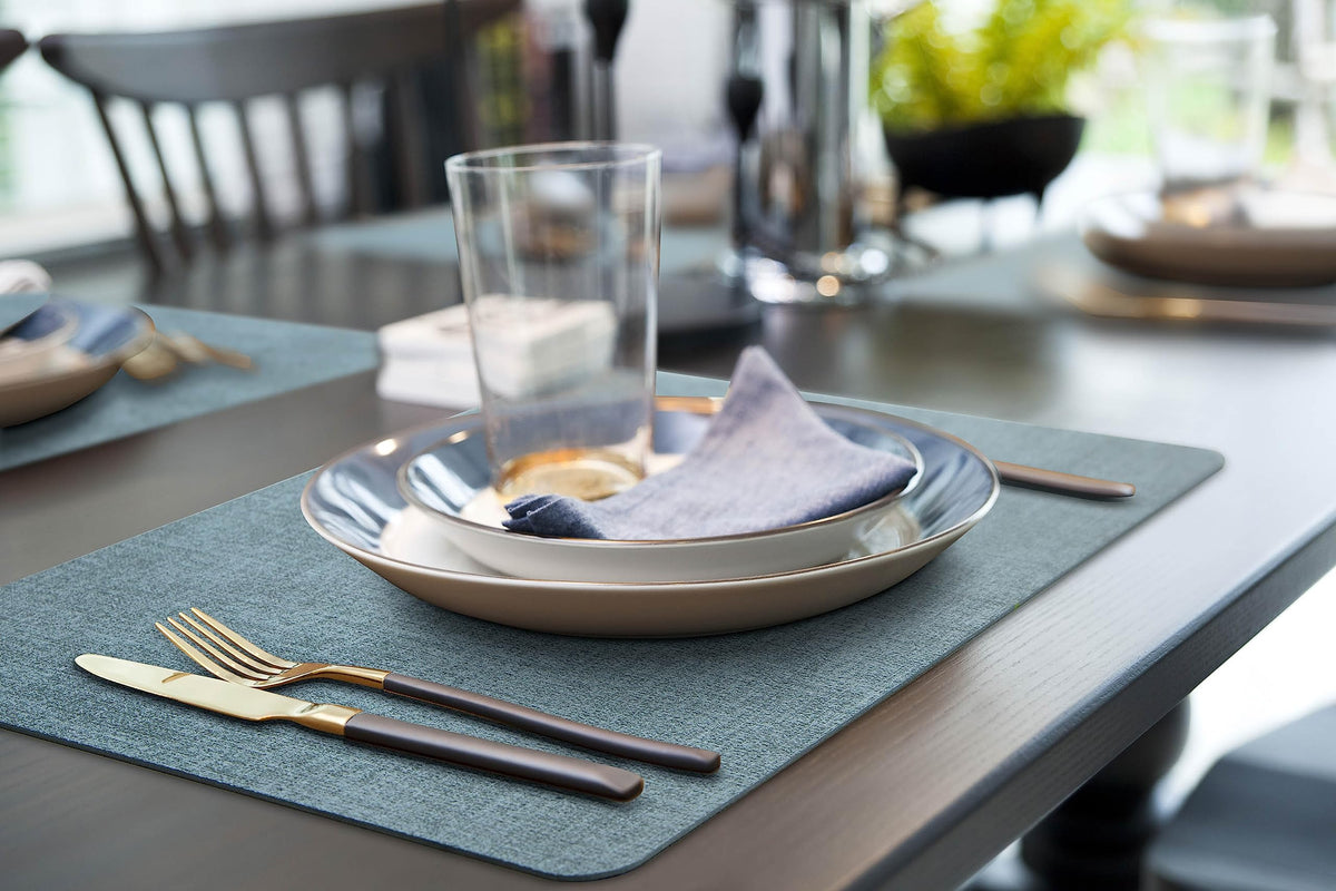 More Decor placemats blue wipe-clean surface for quick spills