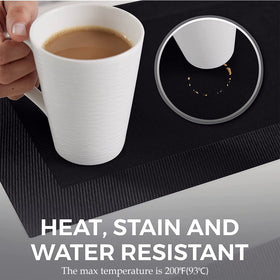 More Decor heat-resistant mats shield surfaces from hot plates and mugs.