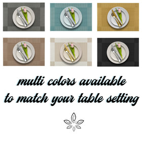 More Decor 17-by-11 inch placemats fit most tables.