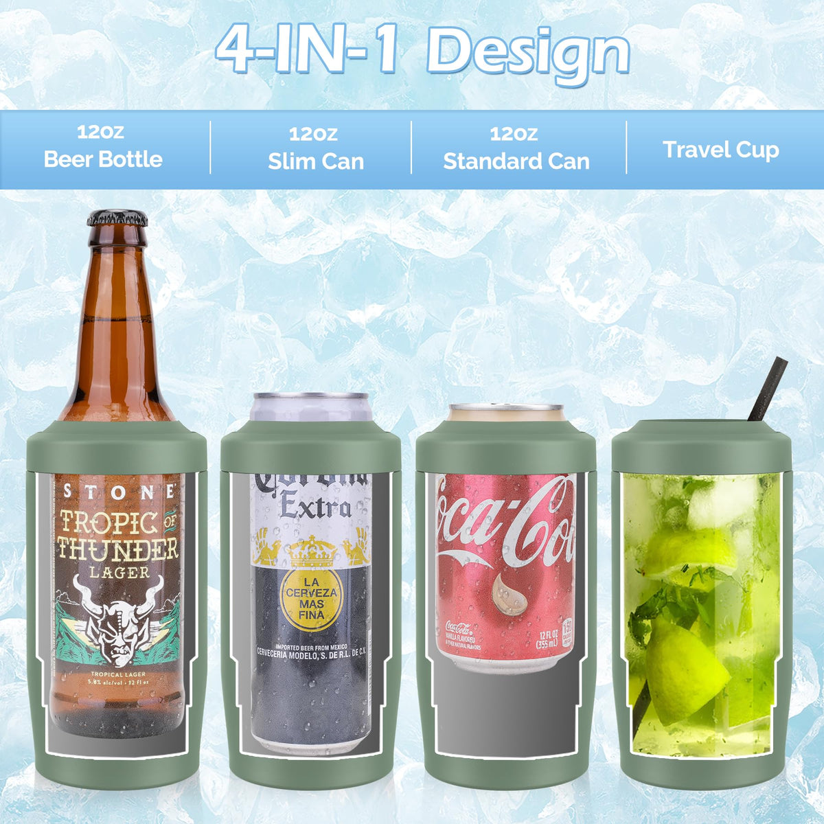 MoreFeel double-wall insulation keeps beverages cooler longer without condensation.