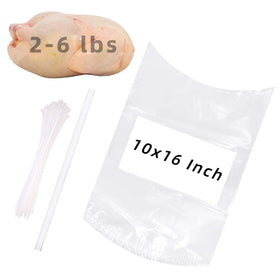Morepack poultry shrink bags shown in a clear pack for reliable freezer storage.