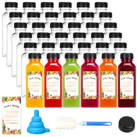 Moretoes 128pcs 12oz juice bottles ready for batch juicing and on-the-go beverages.