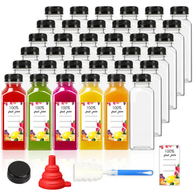 Moretoes 40pc 12oz bottles with caps for juices and milks.