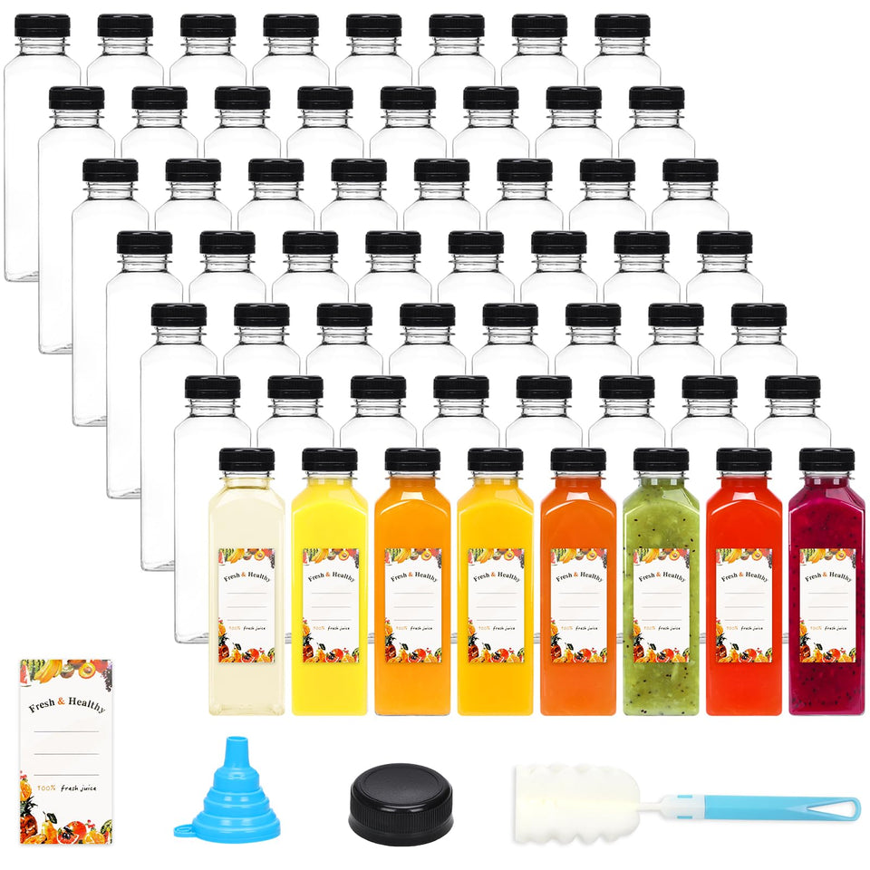 Moretoes 56pc 16oz bottles with caps for organized beverage prep
