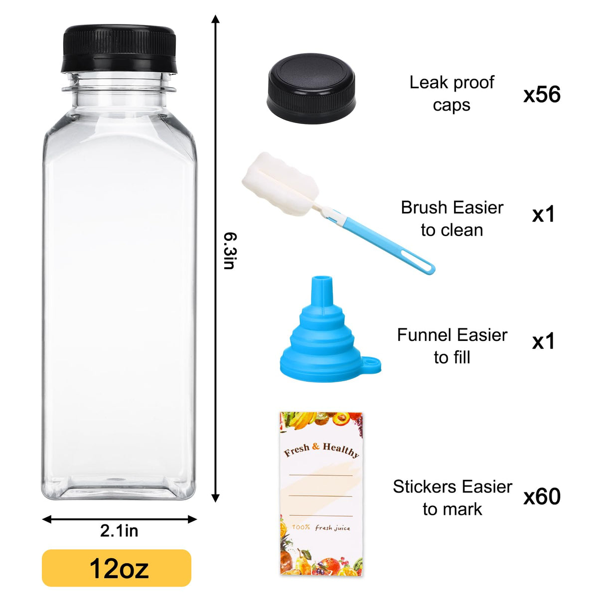 Moretoes bottle caps show tamper-proof lids for secure sealing.