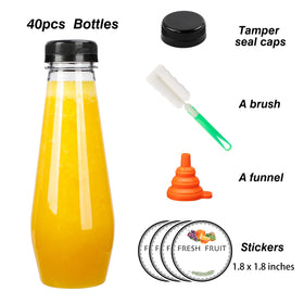 Moretoes bottle cleaning brush and labels simplify reuse and organization.