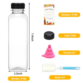 Moretoes bottle kit includes cleaning brush and funnel for easy filling