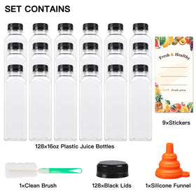 Moretoes clear PET bottles showcase contents without staining or odors.
