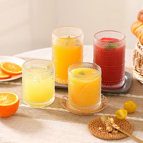 Moretoes hobnail cocktail glass showing clear clarity for mixed drinks