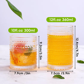 Moretoes hobnail crystal clear glassware for everyday use and special occasions.