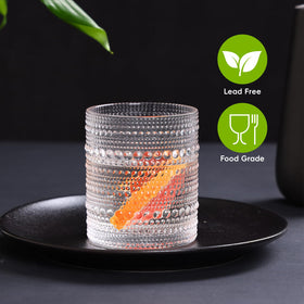 Moretoes hobnail embossed pattern glass adds retro charm and secure grip.