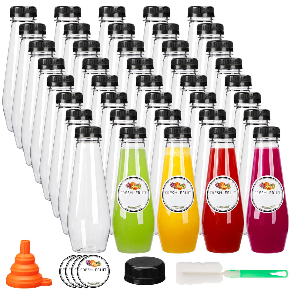 Moretoes juice bottle clear bulk pack for easy juice storage.